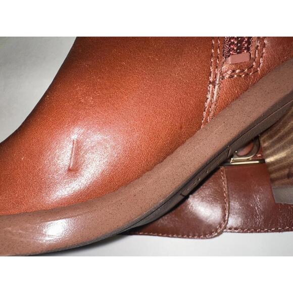 Naturalizer Womens Size 6 Classic Brown Leather Knee-High Boots with Block Heel - Picture 7 of 9